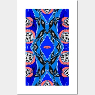 Blue Shades Iznik Pattern Posters and Art